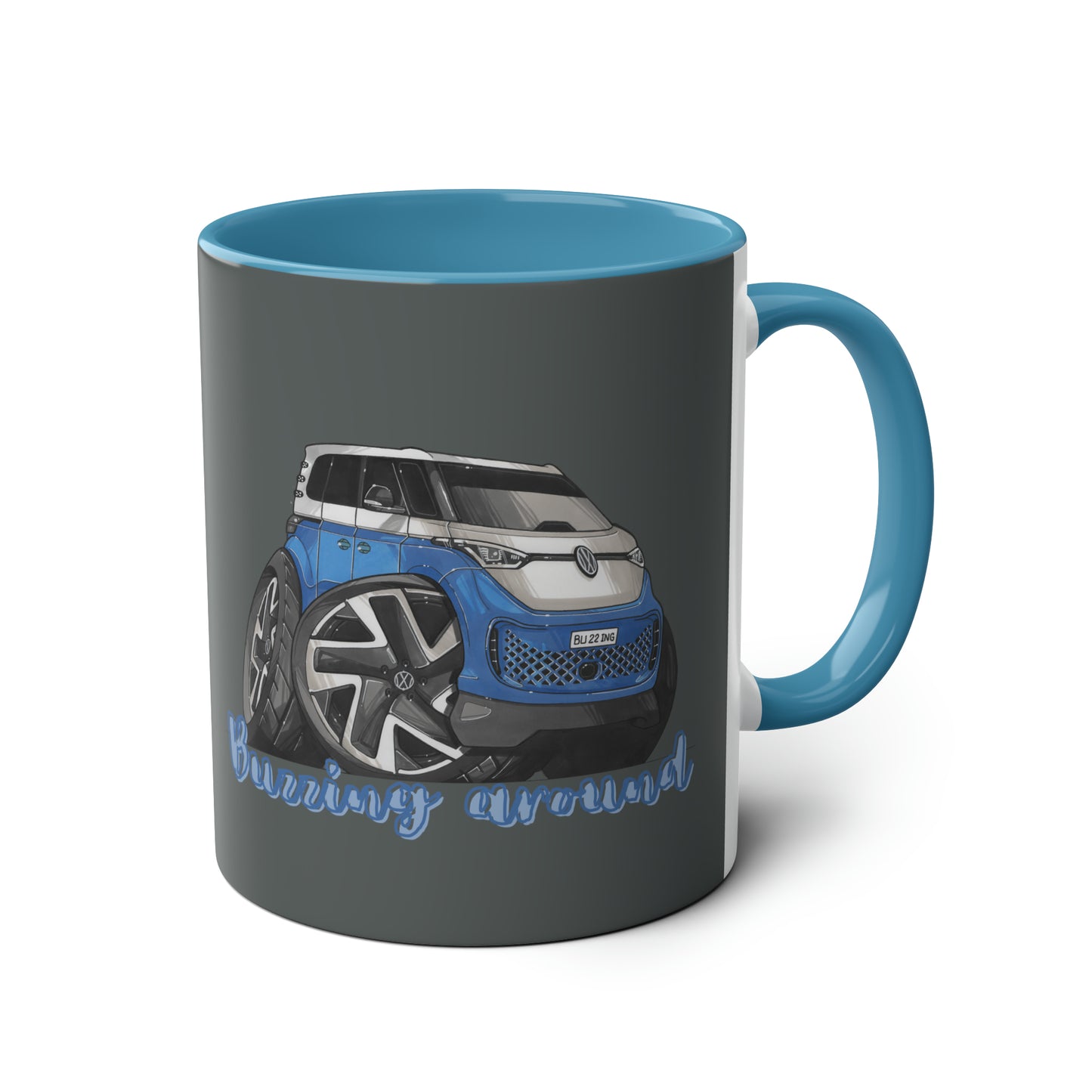 Coffee Mug, Buzzing around - Blue. (iD Buzz)
